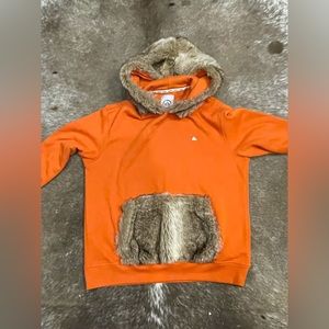RS1NE Color Fur Hoodie Rare Mens M Orange
